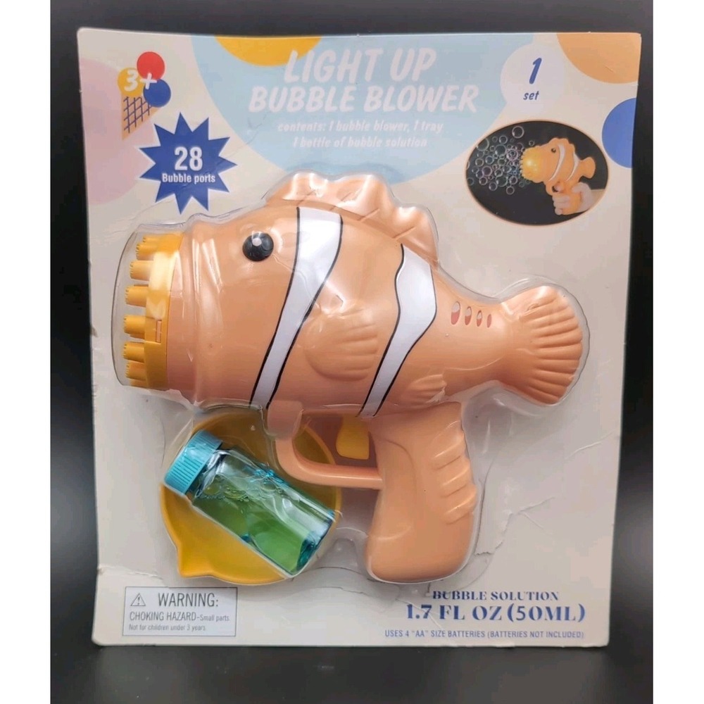 Light Up Bubble Blower set clown fish